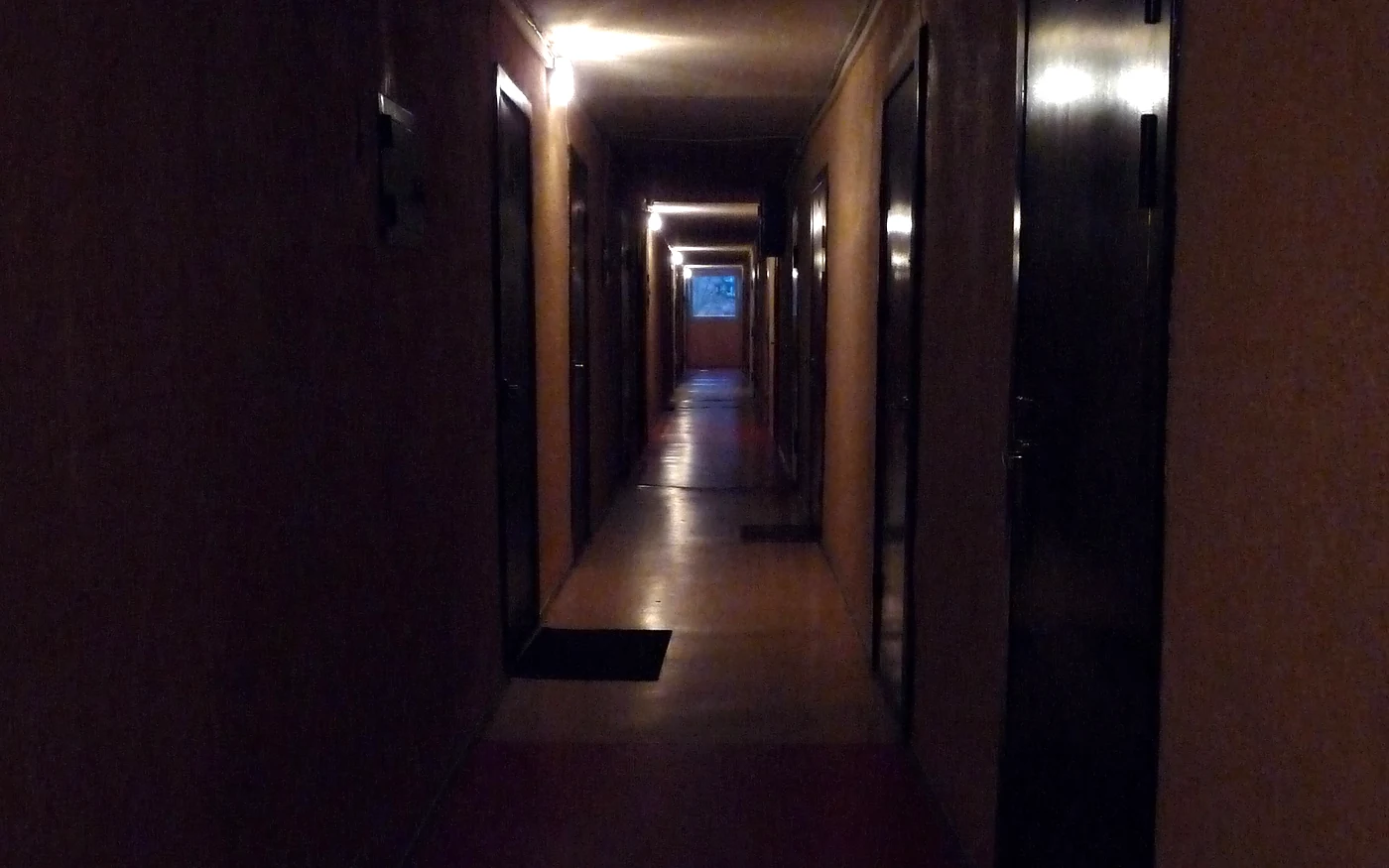 Interior corridor in a multi-unit residential building